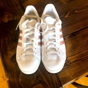 Adidas sneakers in rose gold and white